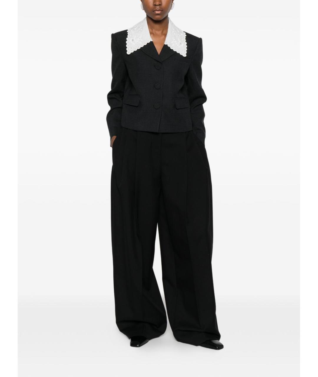 SELF-PORTRAIT Серый шерстяной жакет/пиджак, фото 4