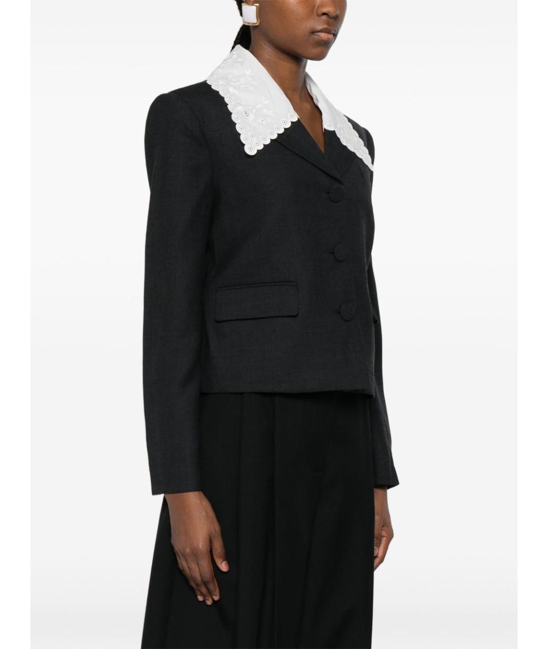 SELF-PORTRAIT Серый шерстяной жакет/пиджак, фото 6