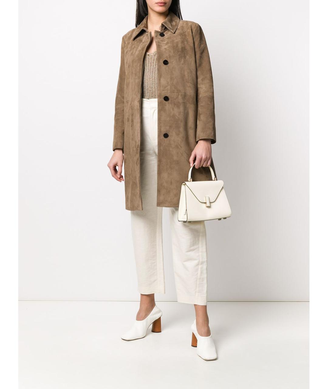 VALEXTRA Бежевая кожаная сумка тоут, фото 4