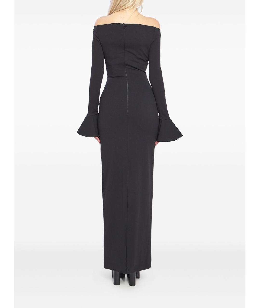 SOLACE LONDON Черное полиэстеровое вечернее платье, фото 4