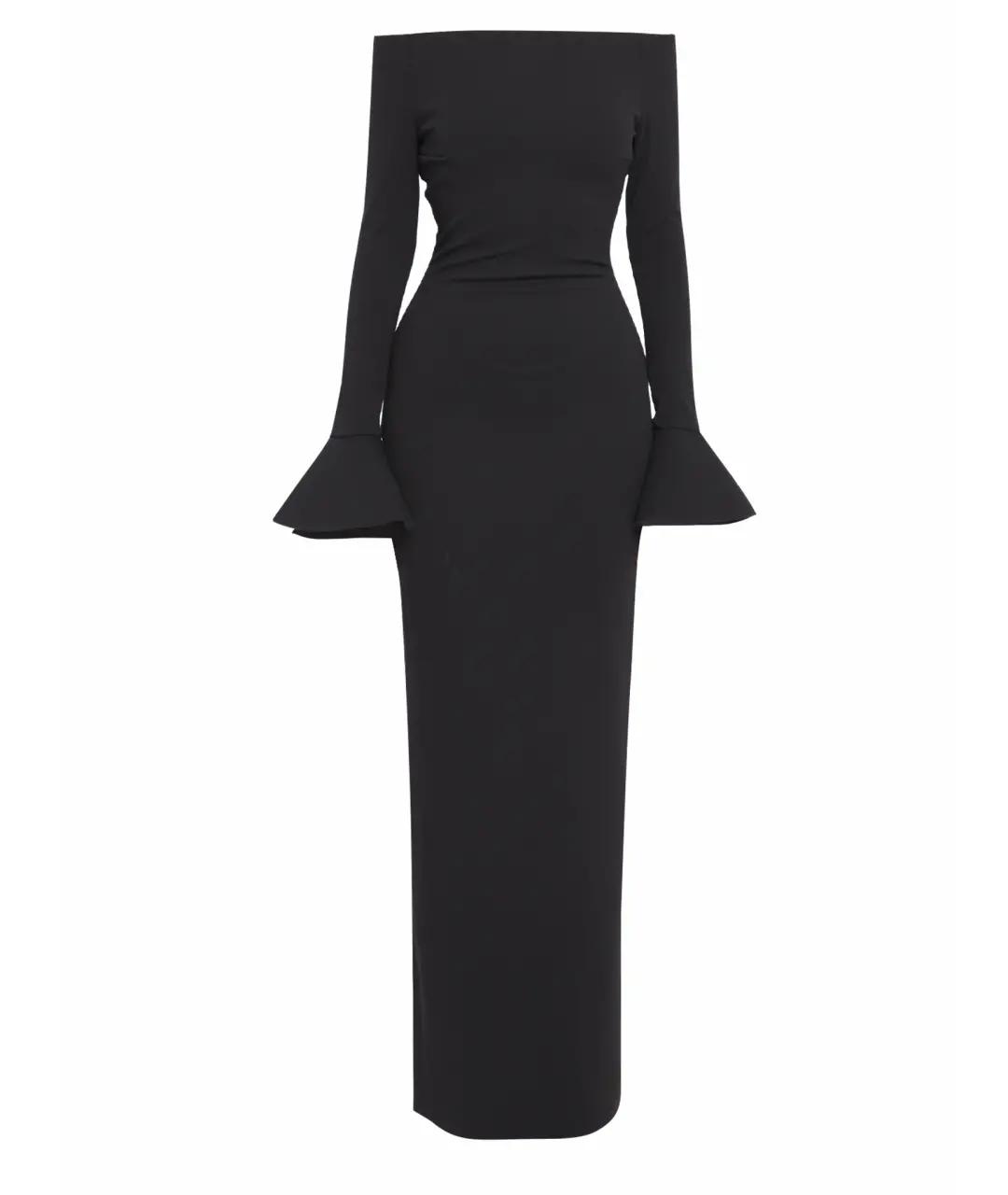 SOLACE LONDON Черное полиэстеровое вечернее платье, фото 1