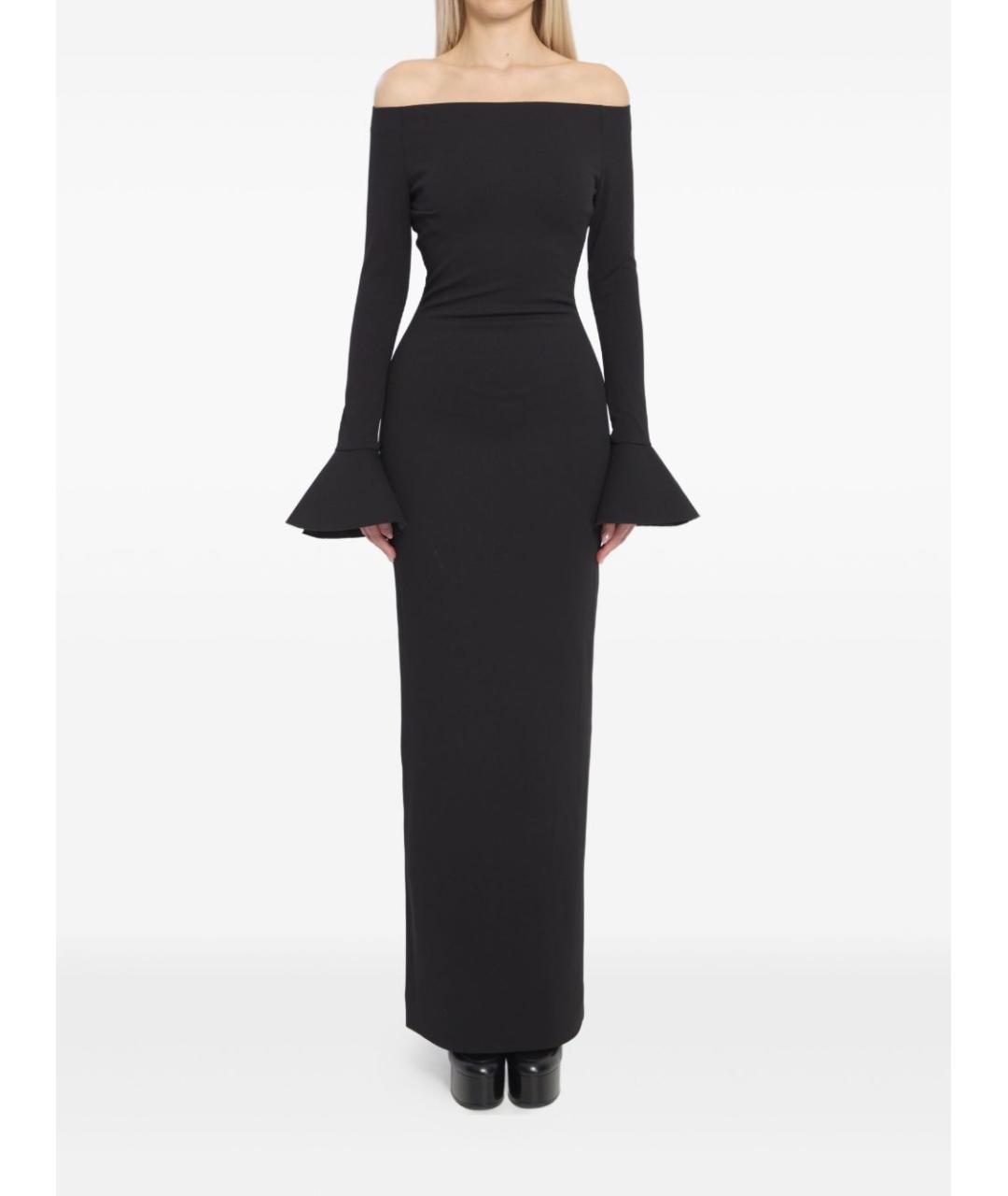 SOLACE LONDON Черное полиэстеровое вечернее платье, фото 2