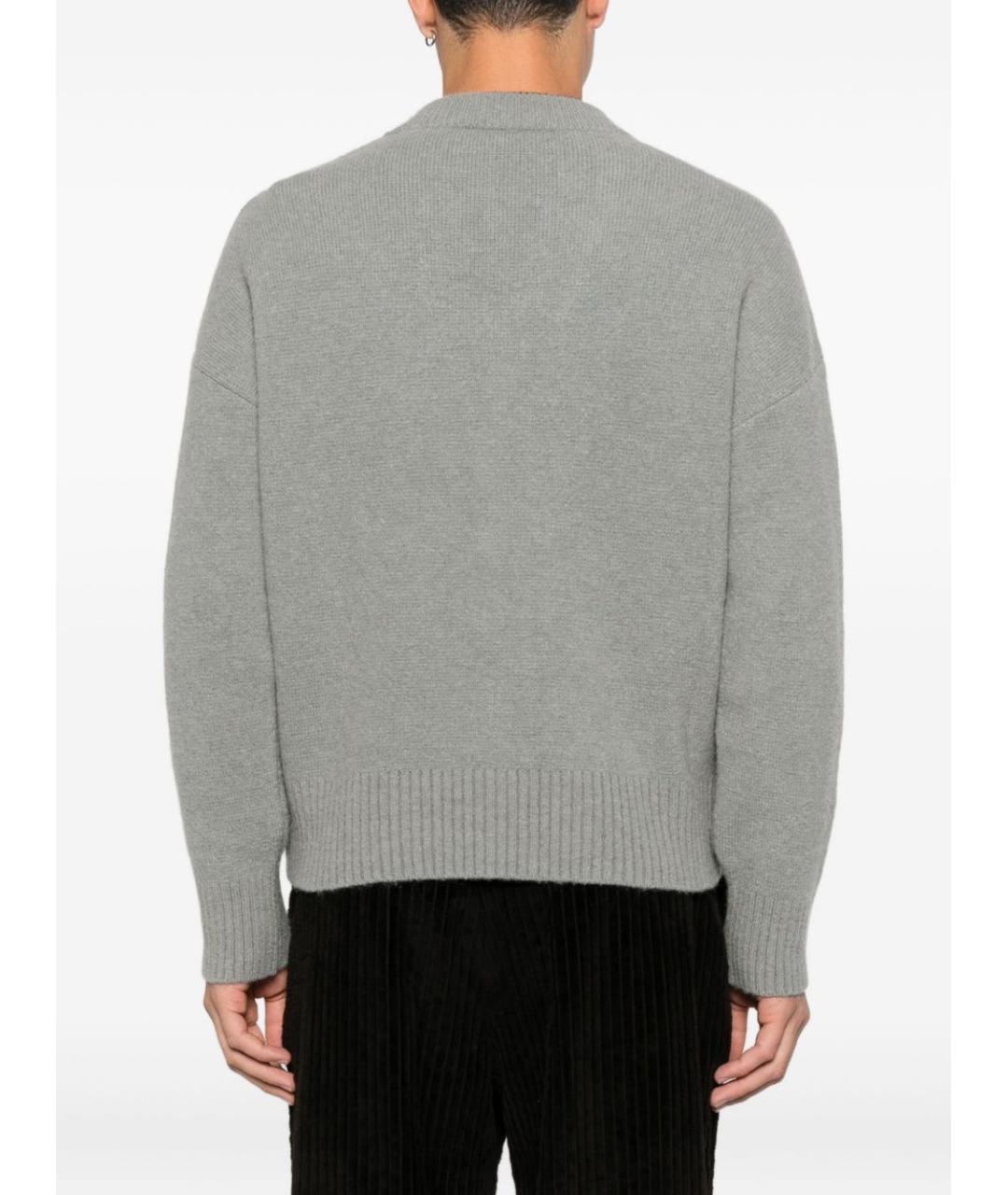 Ami Paris Серый шерстяной кардиган, фото 4