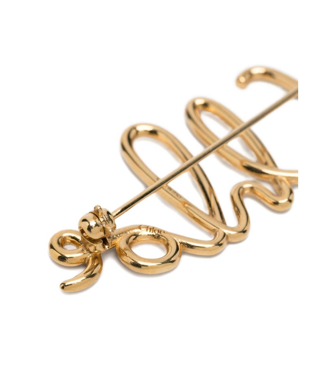 CHLOE Золотая металлическая булавка / брошь, фото 2
