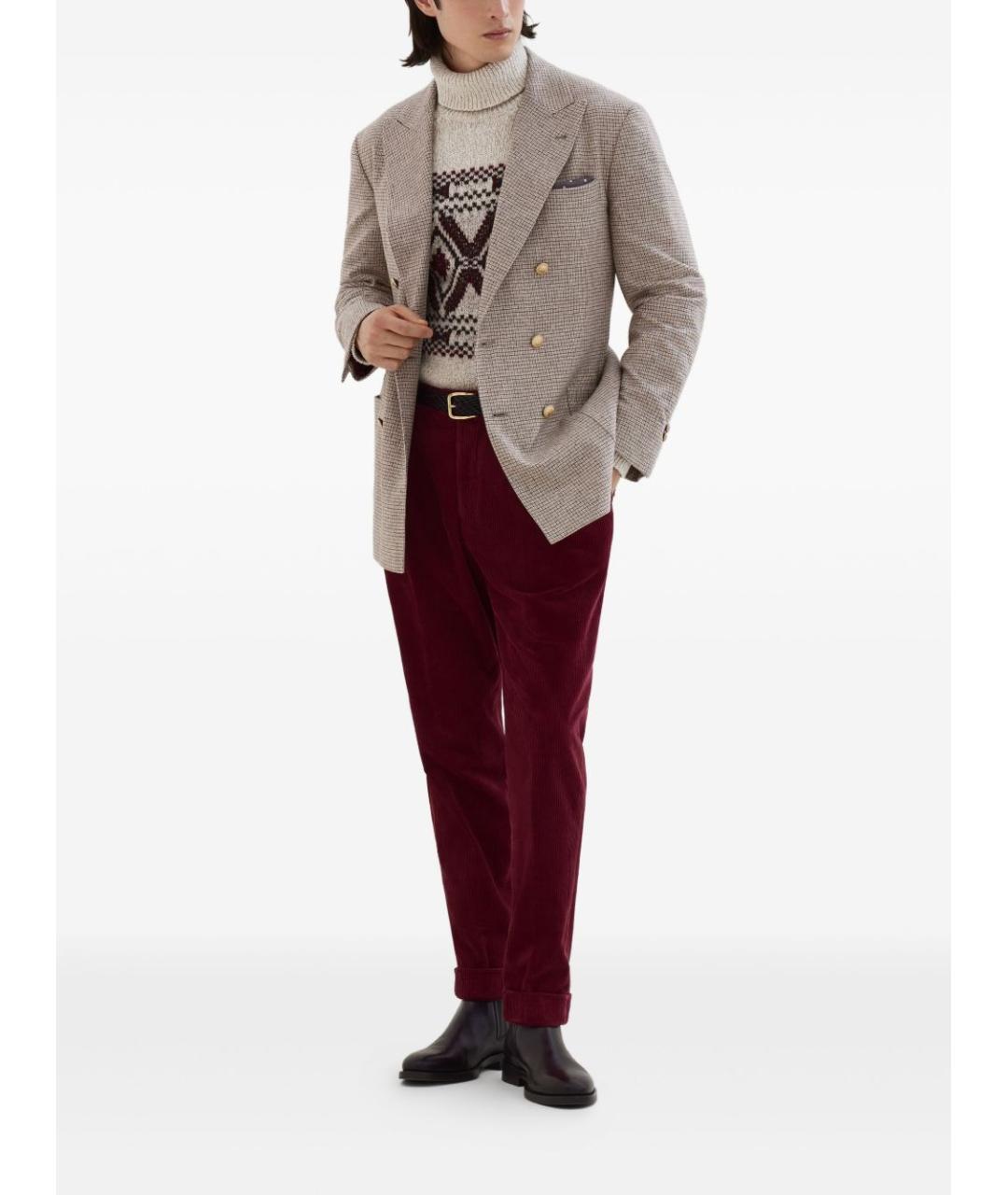 BRUNELLO CUCINELLI Бежевый шерстяной джемпер / свитер, фото 5