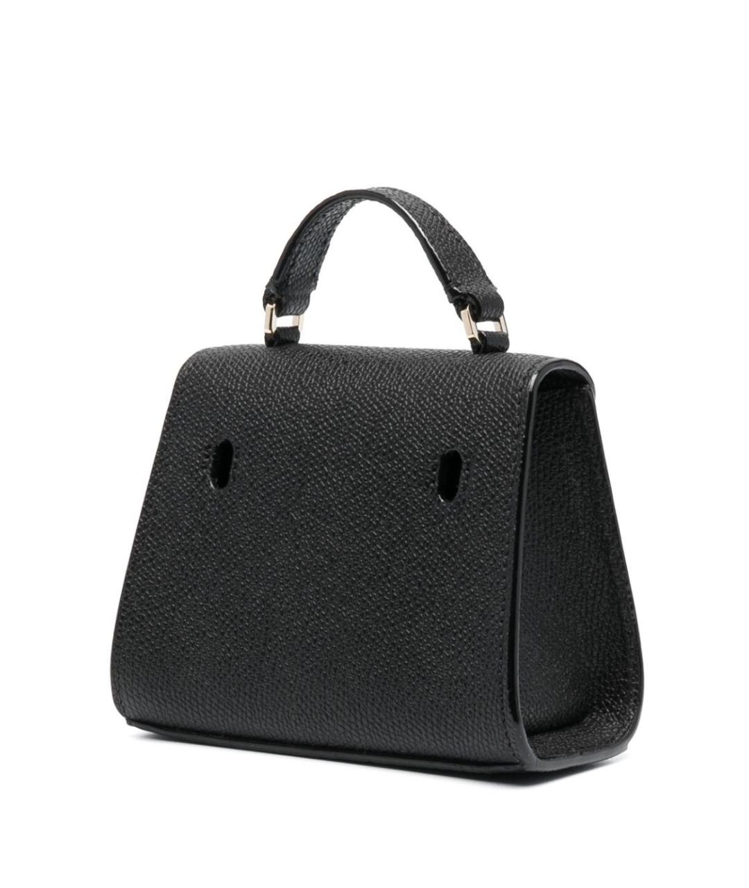 VALEXTRA Черная кожаная поясная сумка, фото 4