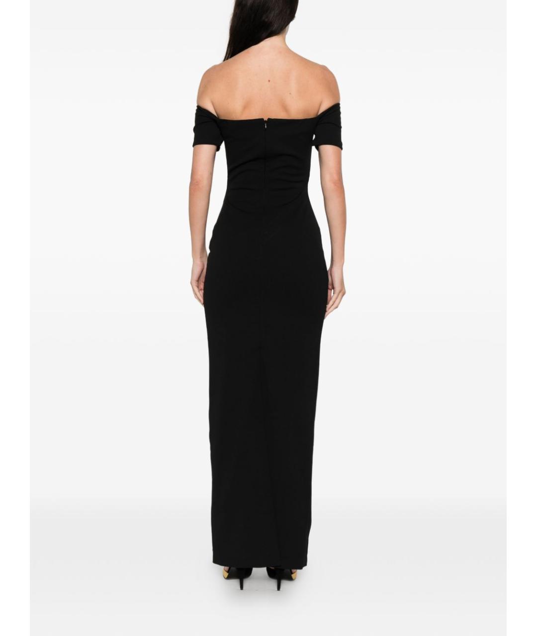SOLACE LONDON Черное полиэстеровое вечернее платье, фото 5