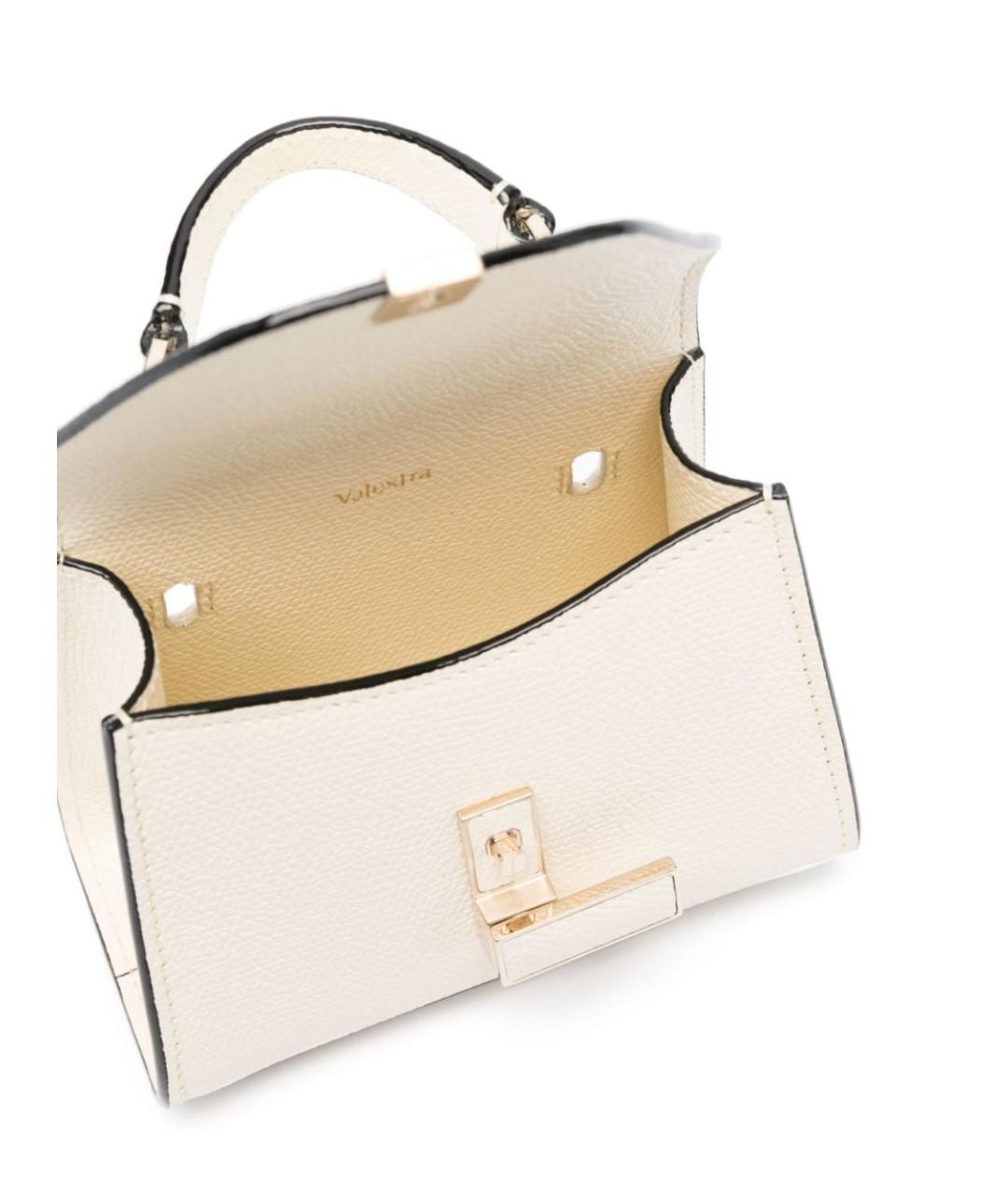 VALEXTRA Белая кожаная сумка через плечо, фото 2