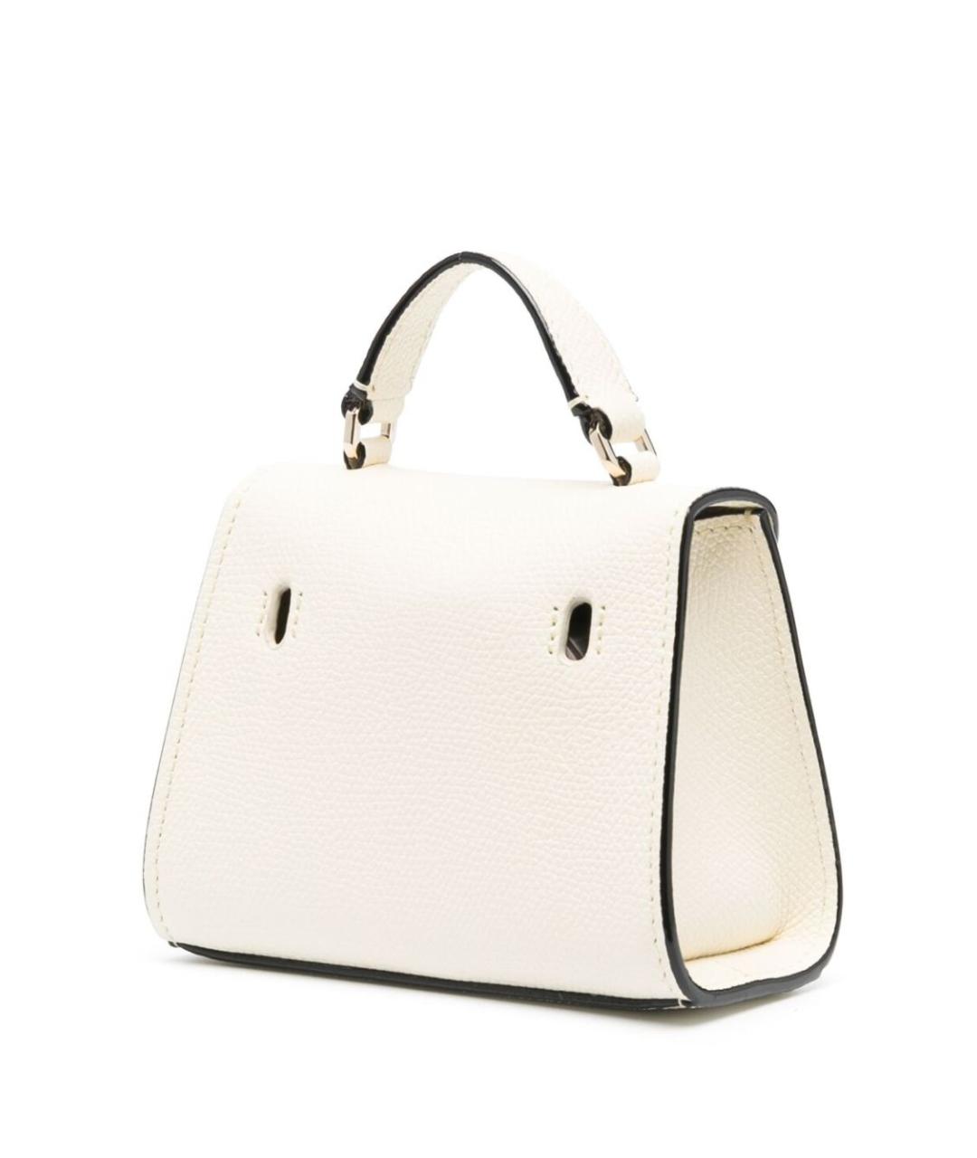 VALEXTRA Белая кожаная сумка через плечо, фото 3