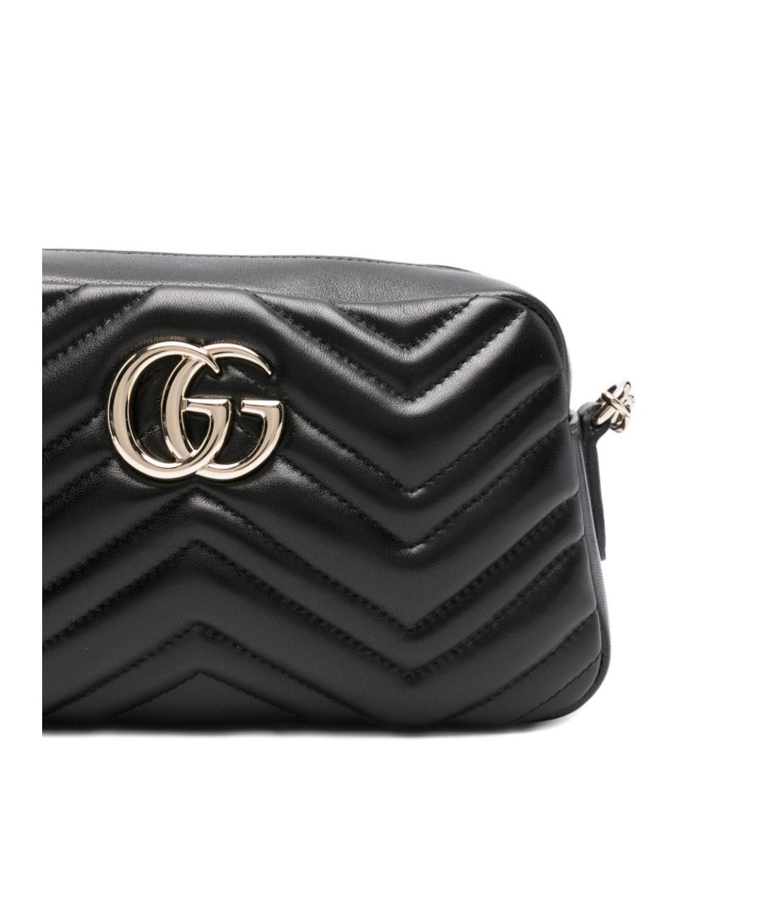 GUCCI Черная кожаная сумка через плечо, фото 2