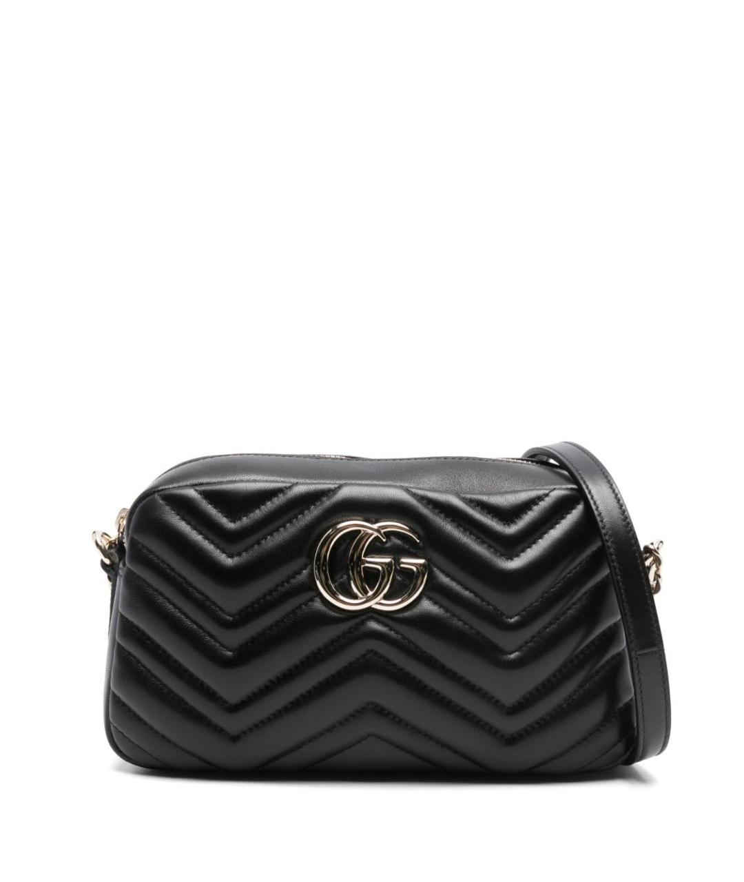 GUCCI Черная кожаная сумка через плечо, фото 1