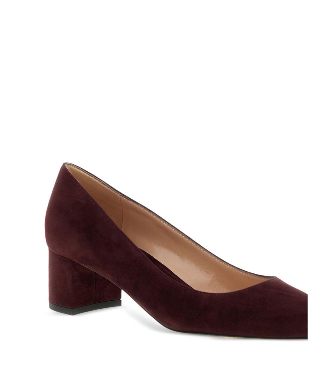 GIANVITO ROSSI Бордовые замшевые туфли, фото 2