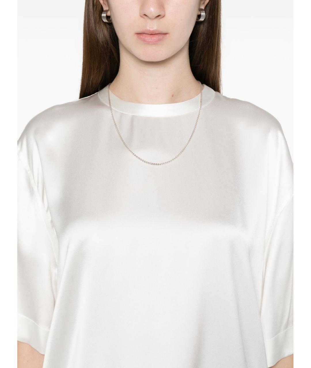 TOTEME Белая шелковая футболка, фото 2
