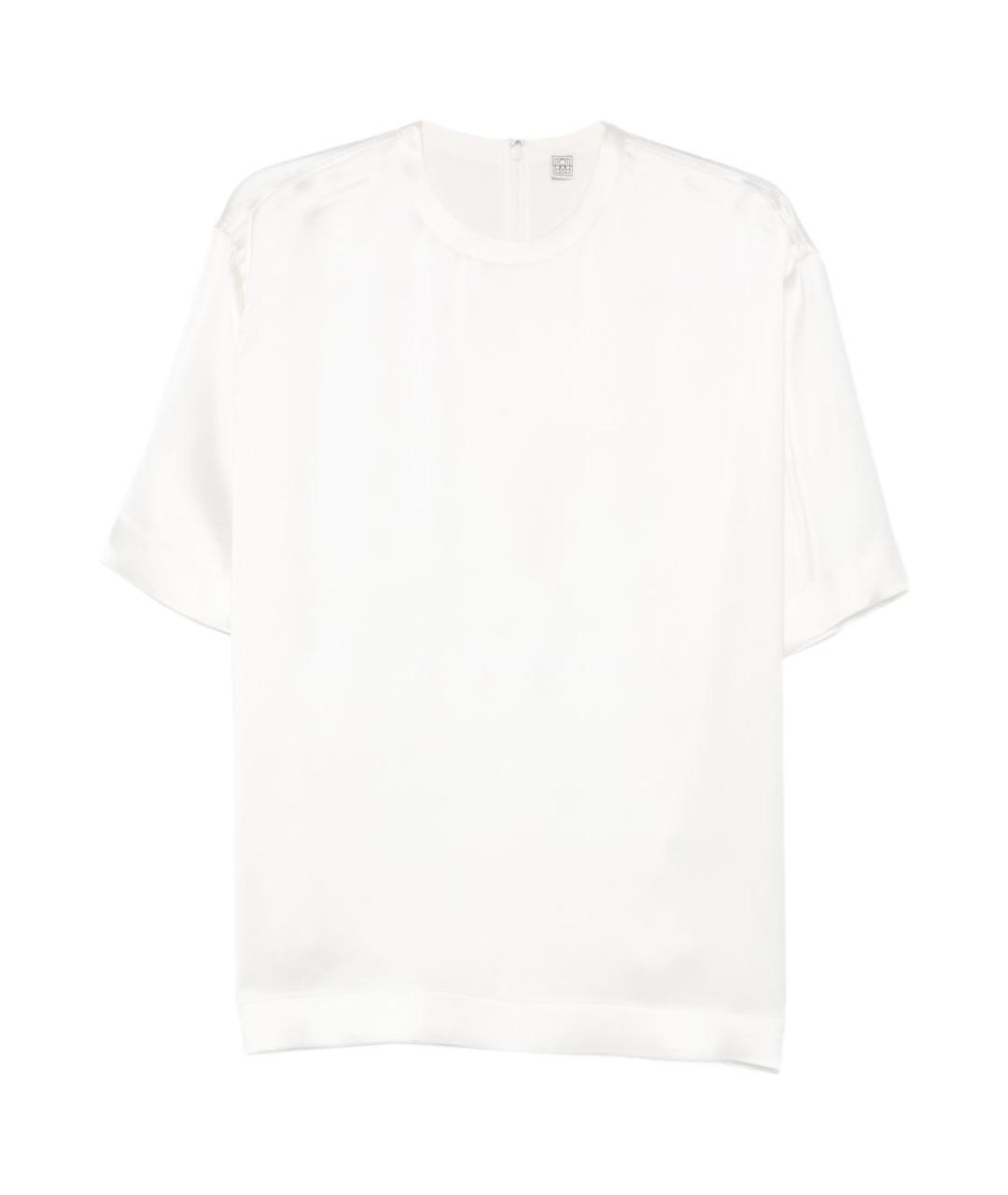 TOTEME Белая шелковая футболка, фото 1