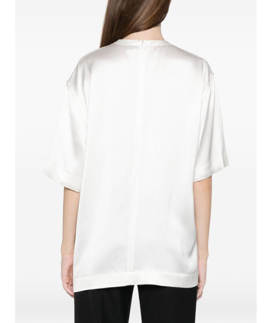 TOTEME Белая шелковая футболка, фото 3
