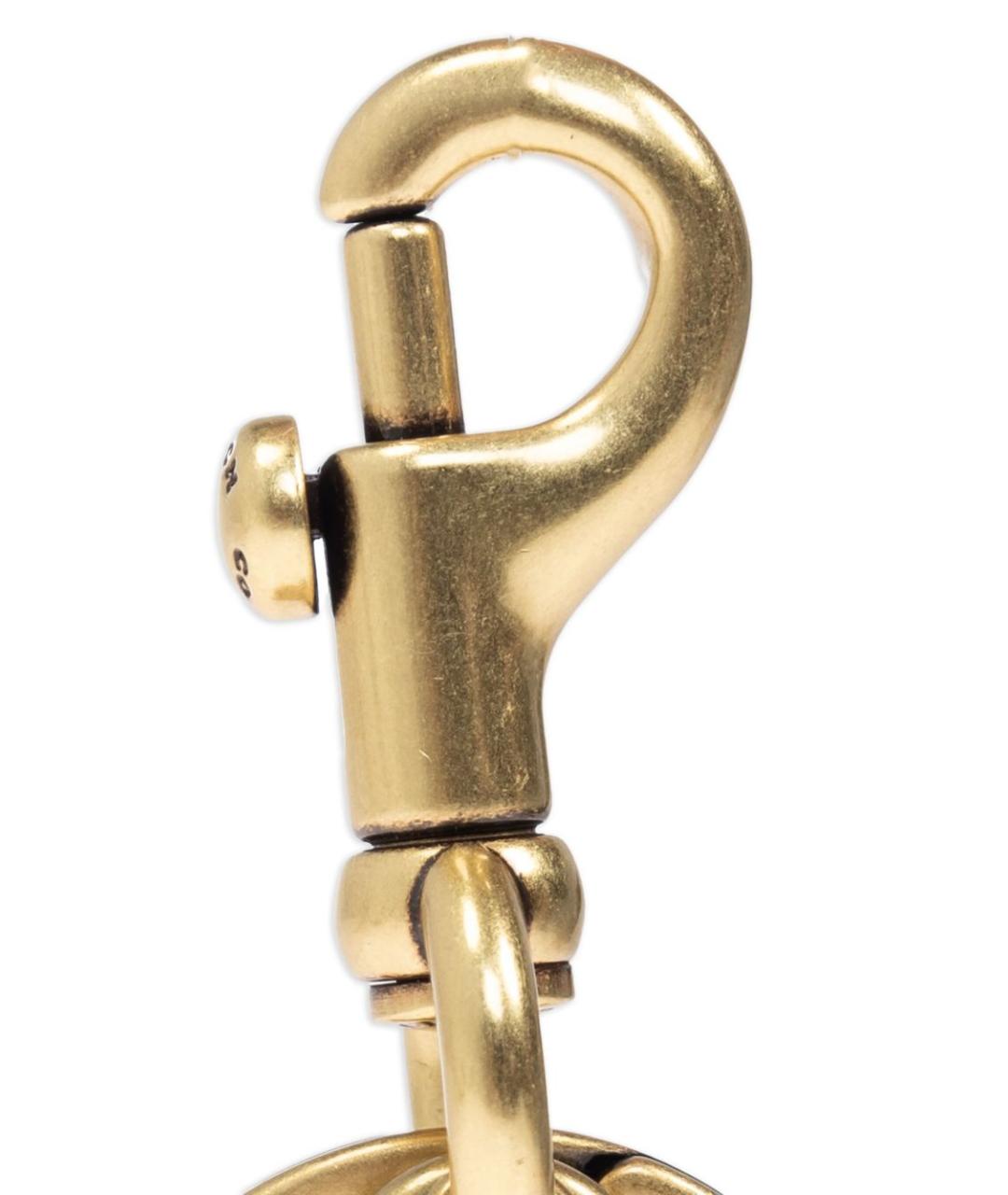 COACH Золотой брелок, фото 4