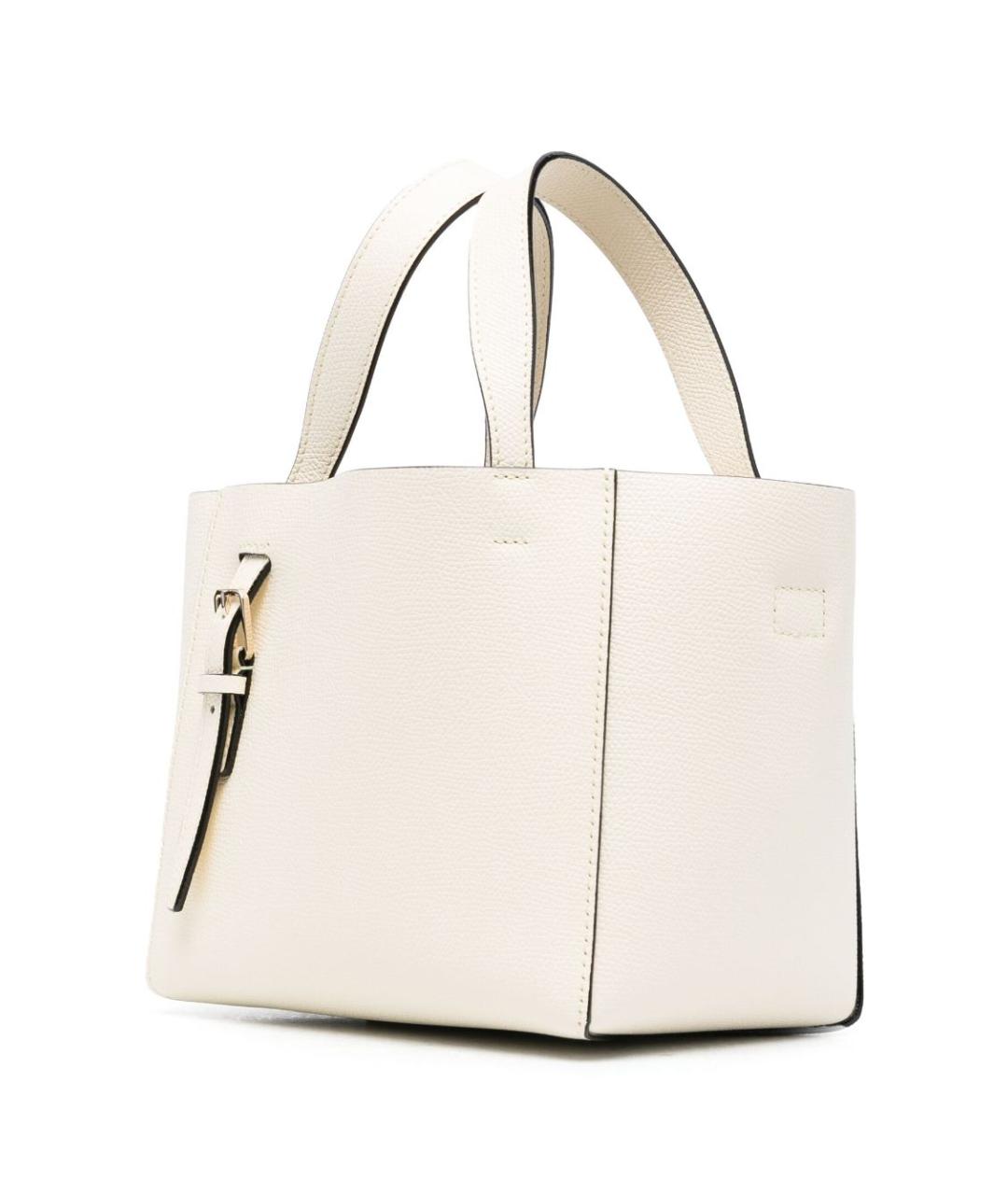 VALEXTRA Белая кожаная сумка тоут, фото 2