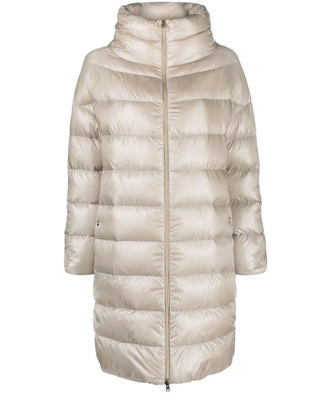 HERNO Бежевое полиамидовое пальто, фото 1