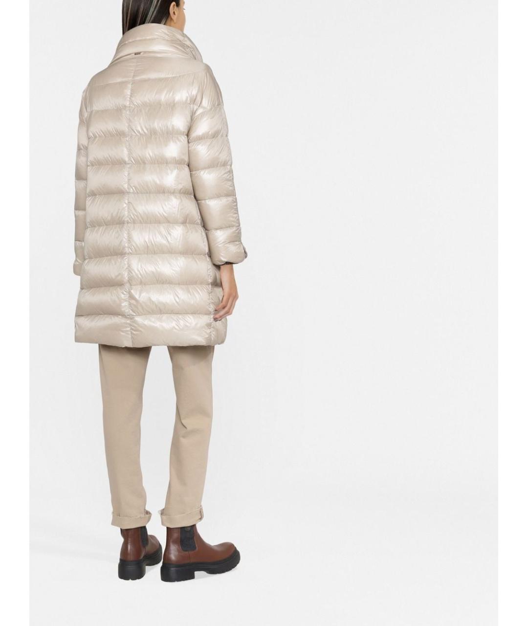 HERNO Бежевое полиамидовое пальто, фото 2