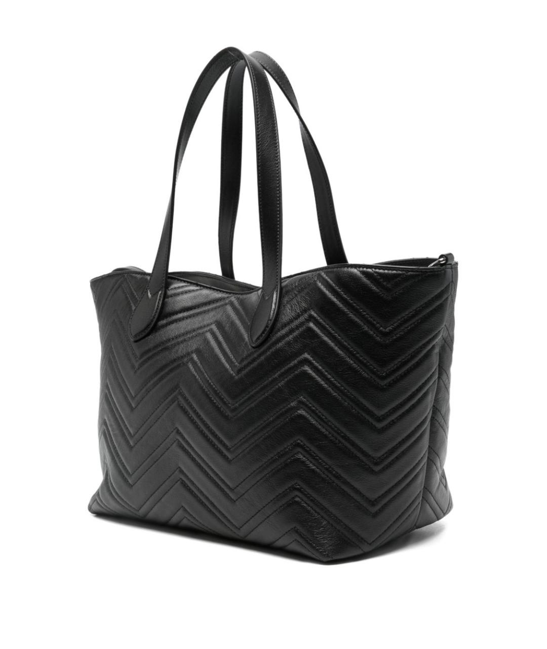 GUCCI Черная кожаная сумка тоут, фото 2