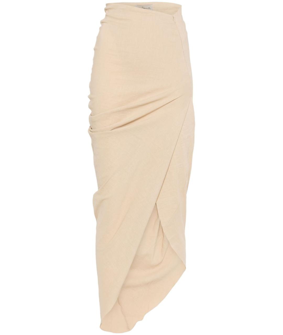 CORTANA Бежевая льняная юбка макси, фото 1