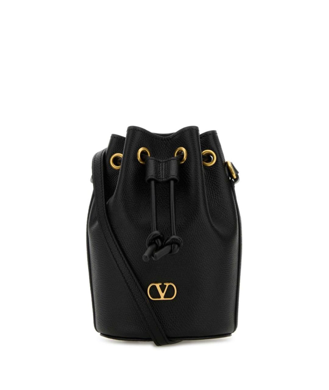 VALENTINO Черная кожаная сумка через плечо, фото 1