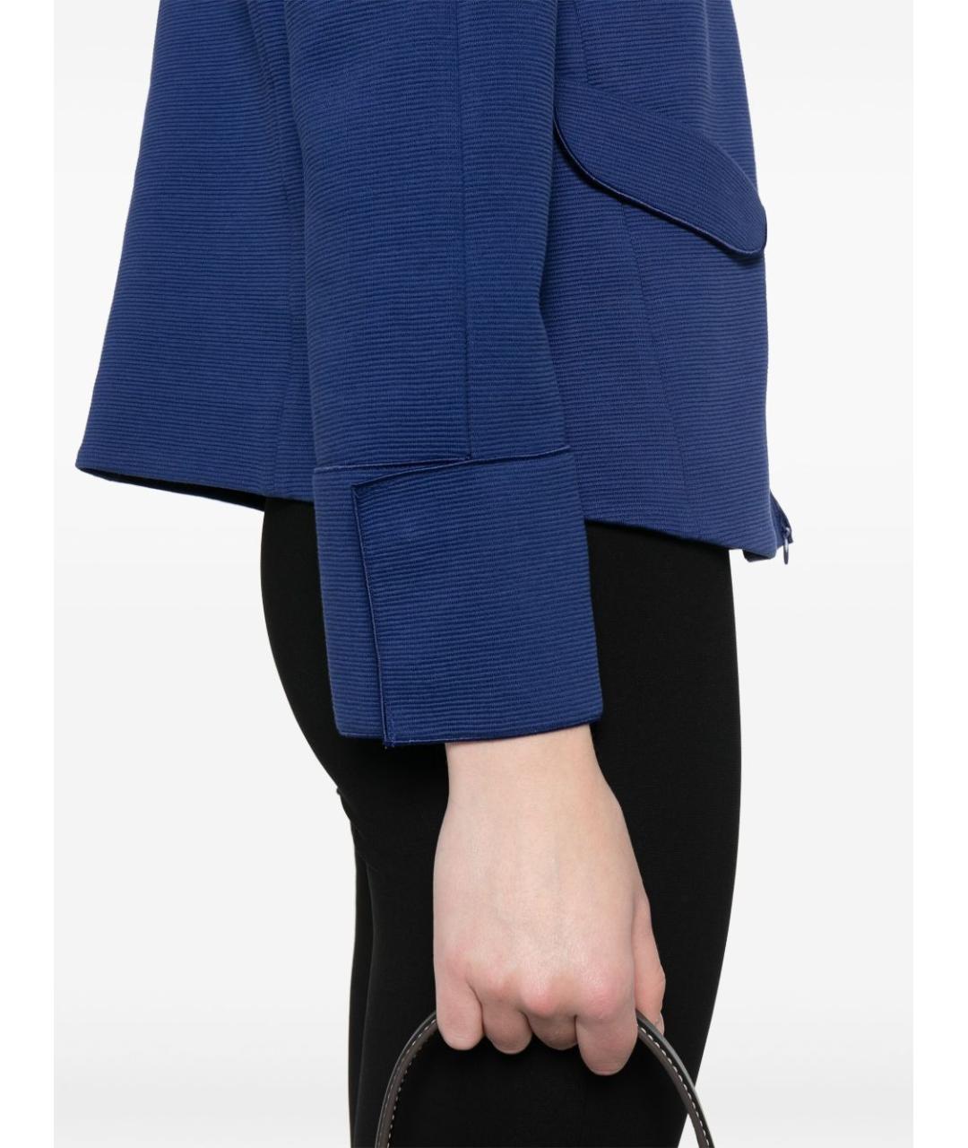 EMPORIO ARMANI Синий хлопковый жакет/пиджак, фото 4