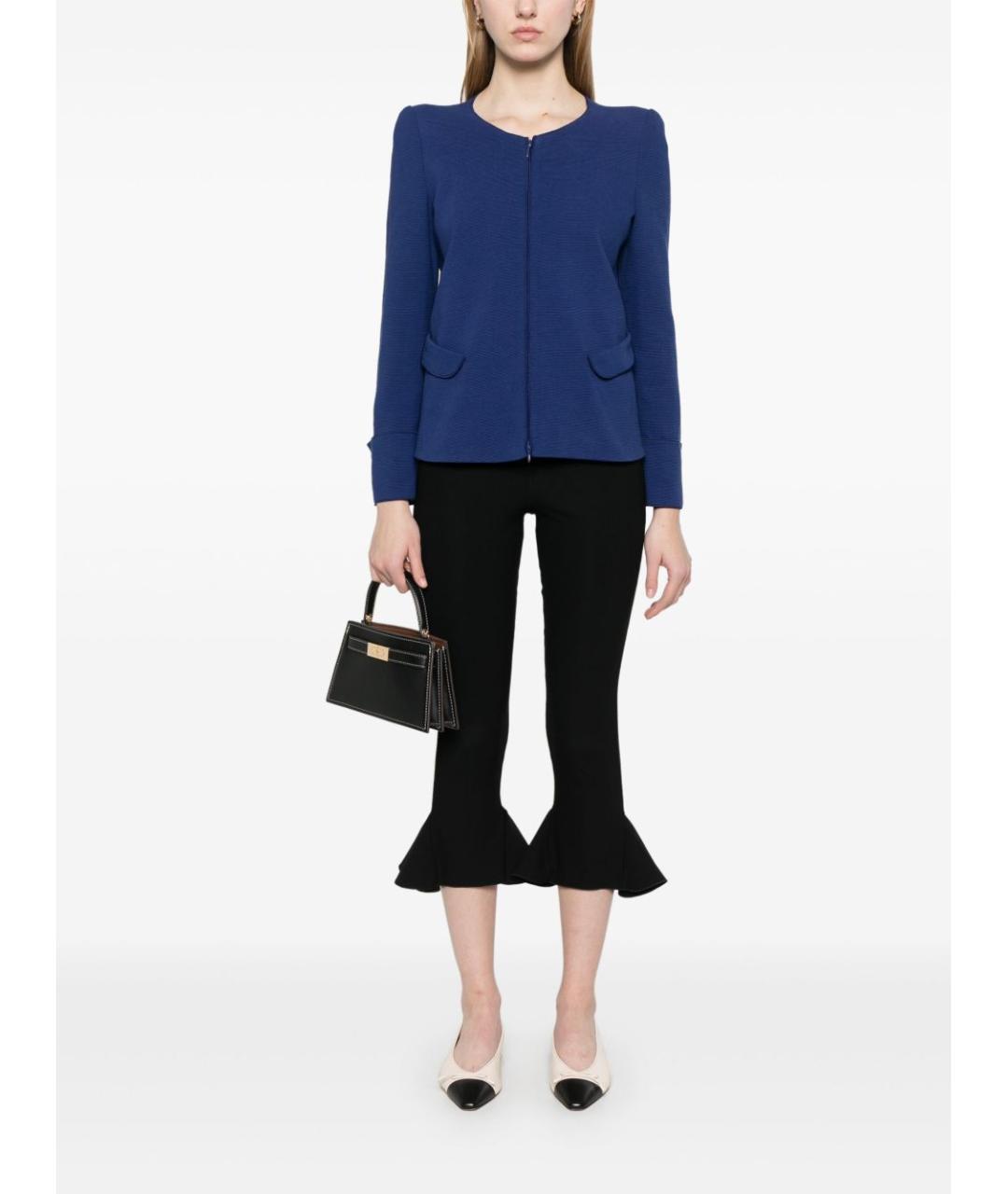 EMPORIO ARMANI Синий хлопковый жакет/пиджак, фото 3