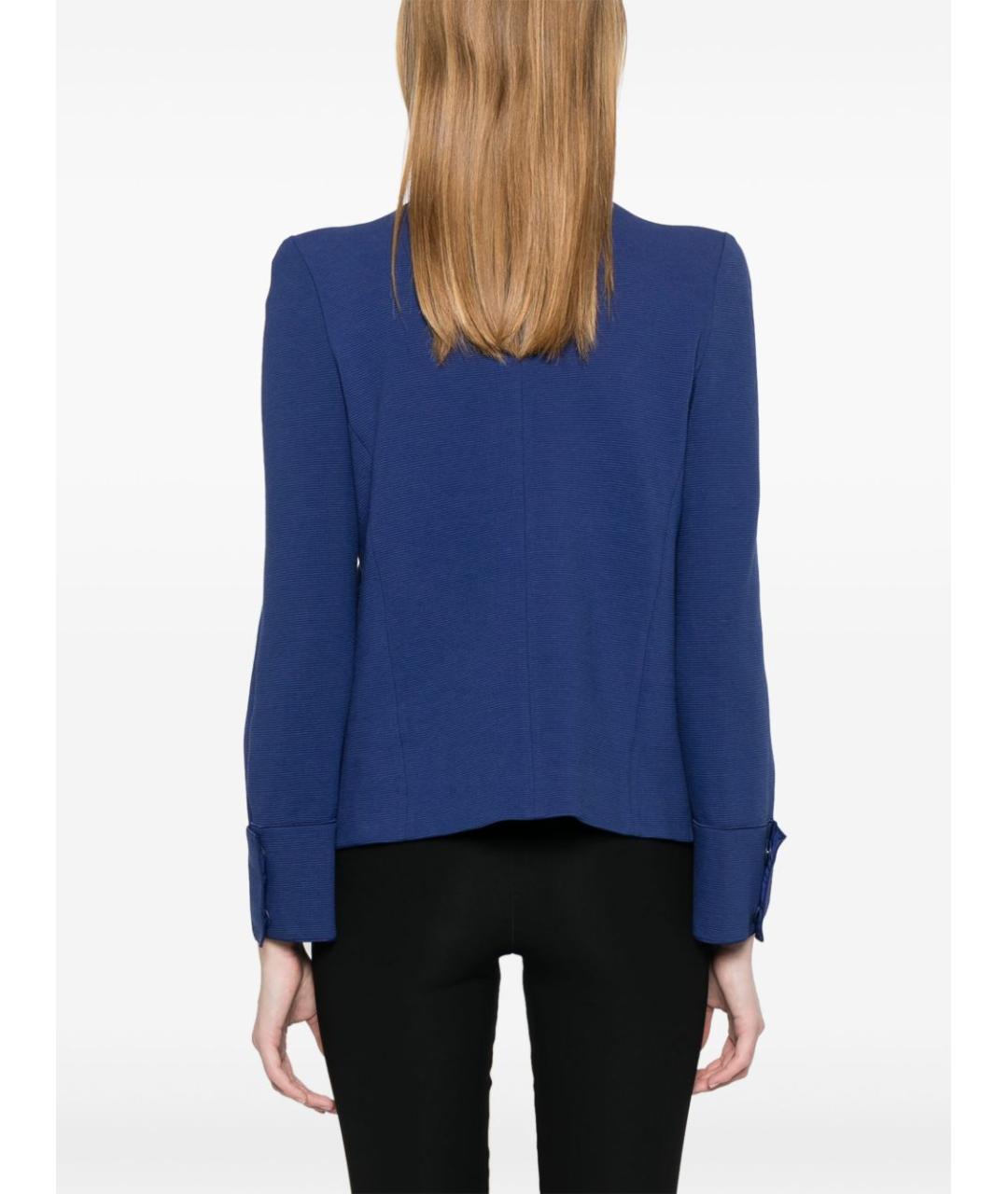 EMPORIO ARMANI Синий хлопковый жакет/пиджак, фото 5