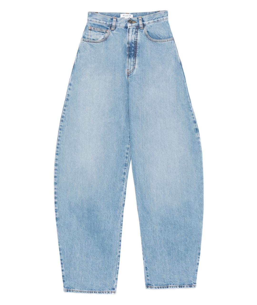 ALAIA Голубые хлопковые прямые джинсы, фото 1