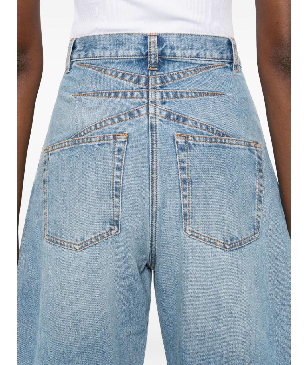 ALAIA Голубые хлопковые прямые джинсы, фото 2