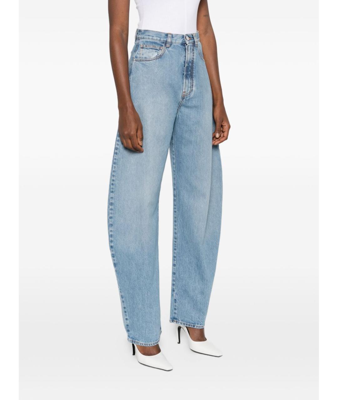 ALAIA Голубые хлопковые прямые джинсы, фото 5