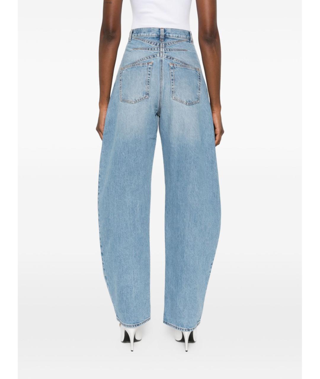 ALAIA Голубые хлопковые прямые джинсы, фото 4