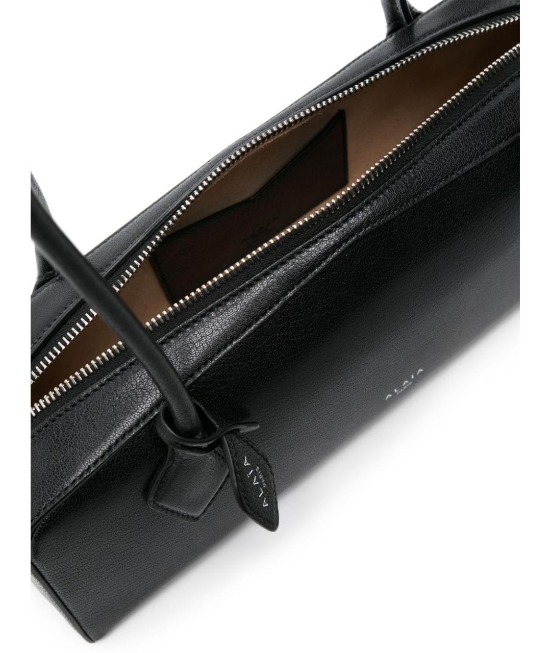 ALAIA Черная кожаная сумка тоут, фото 4