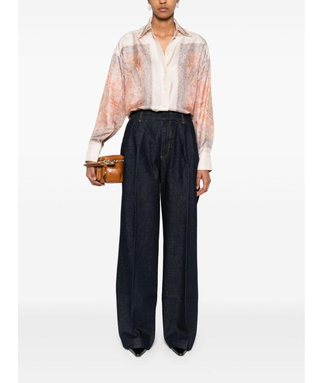 ZIMMERMANN Синие хлопковые прямые джинсы, фото 5