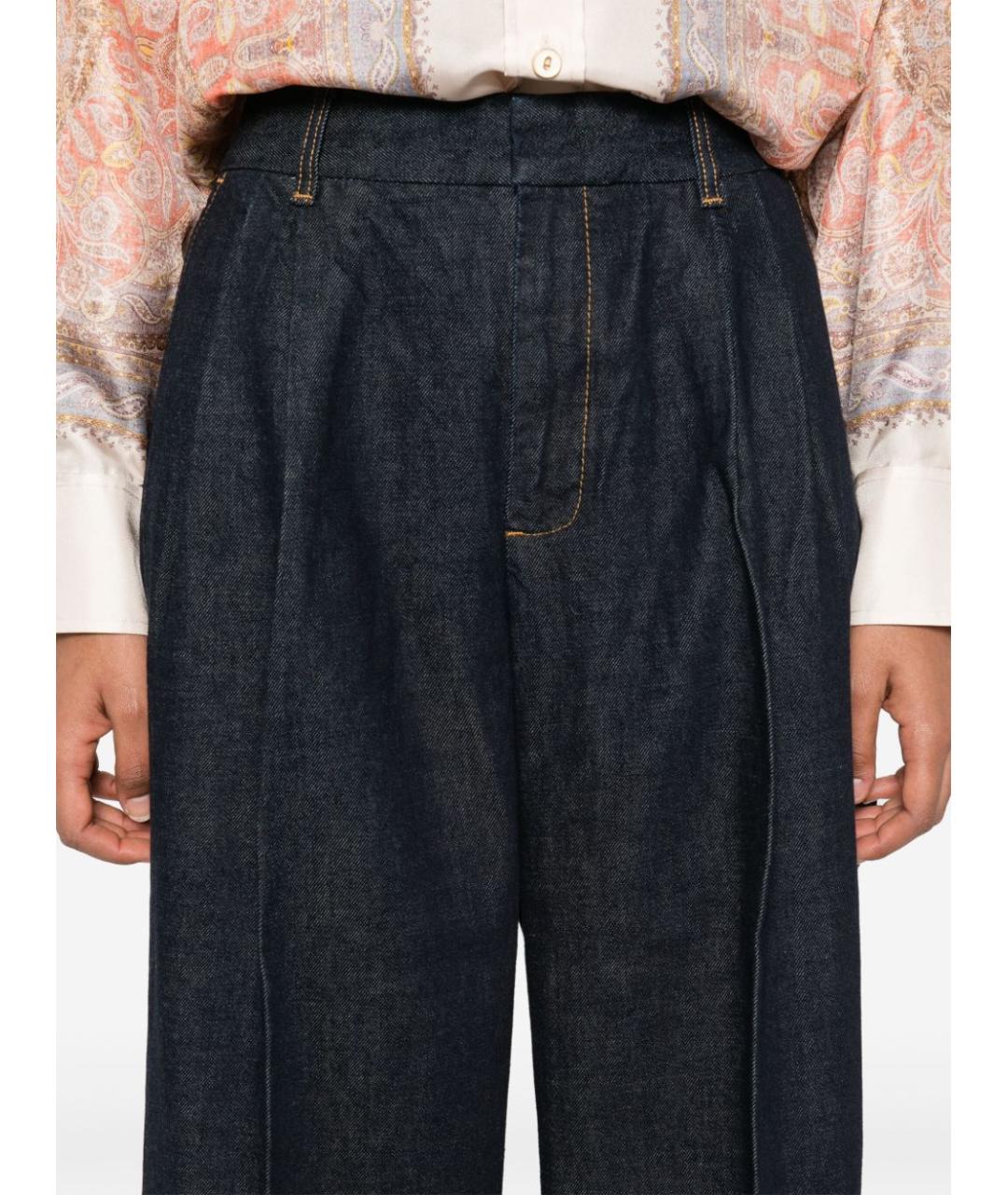 ZIMMERMANN Синие хлопковые прямые джинсы, фото 2