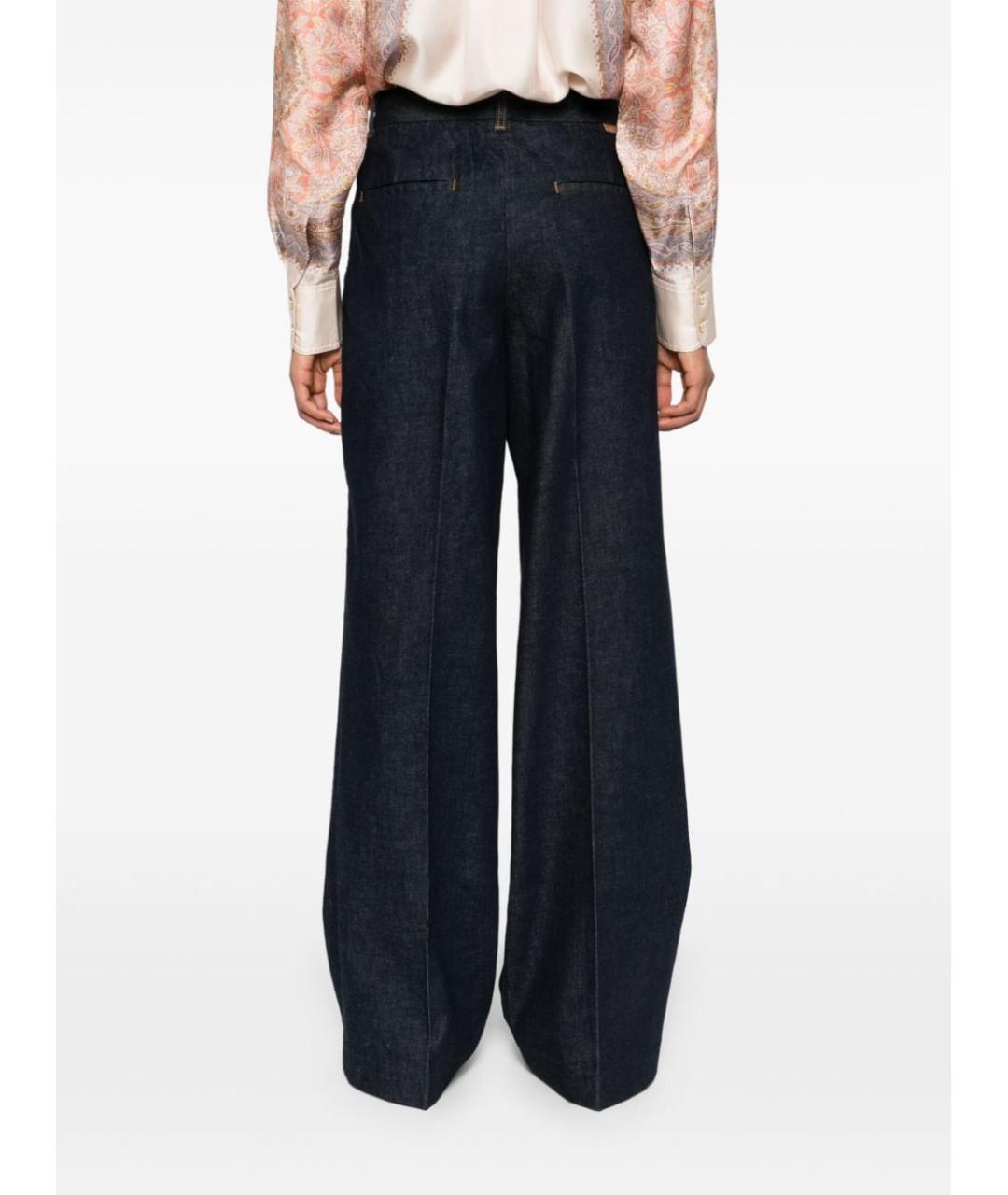 ZIMMERMANN Синие хлопковые прямые джинсы, фото 3