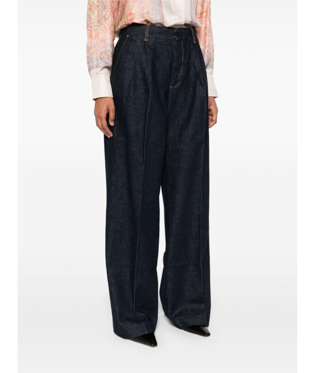 ZIMMERMANN Синие хлопковые прямые джинсы, фото 4