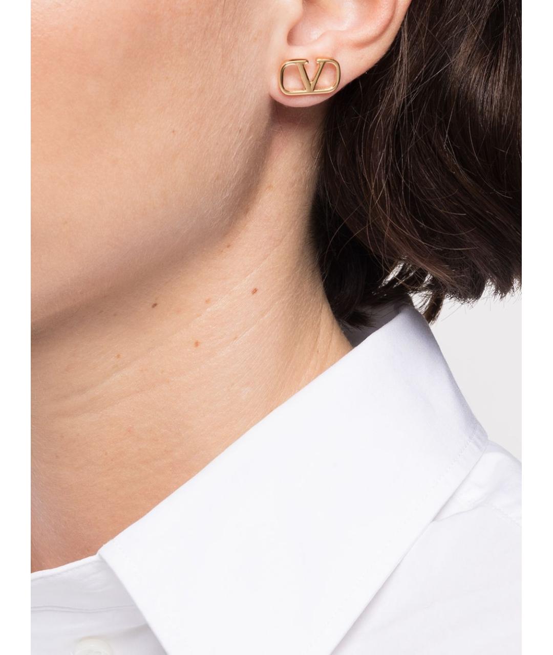 VALENTINO Золотые металлические серьги, фото 2