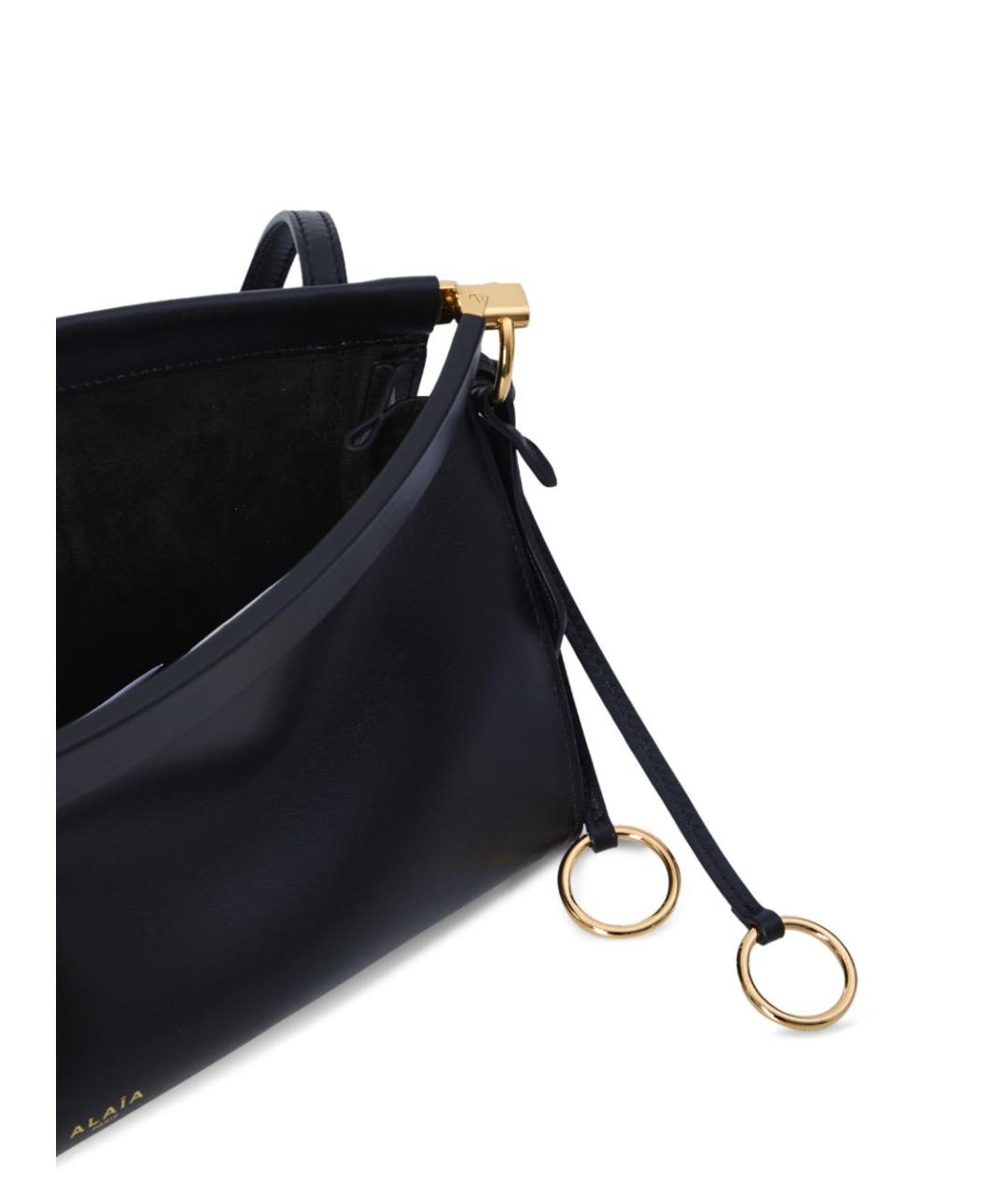 ALAIA Черная кожаная сумка через плечо, фото 4