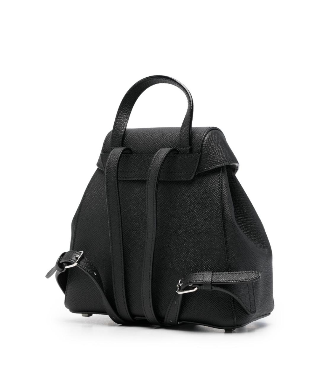 VALEXTRA Черный кожаный рюкзак, фото 4