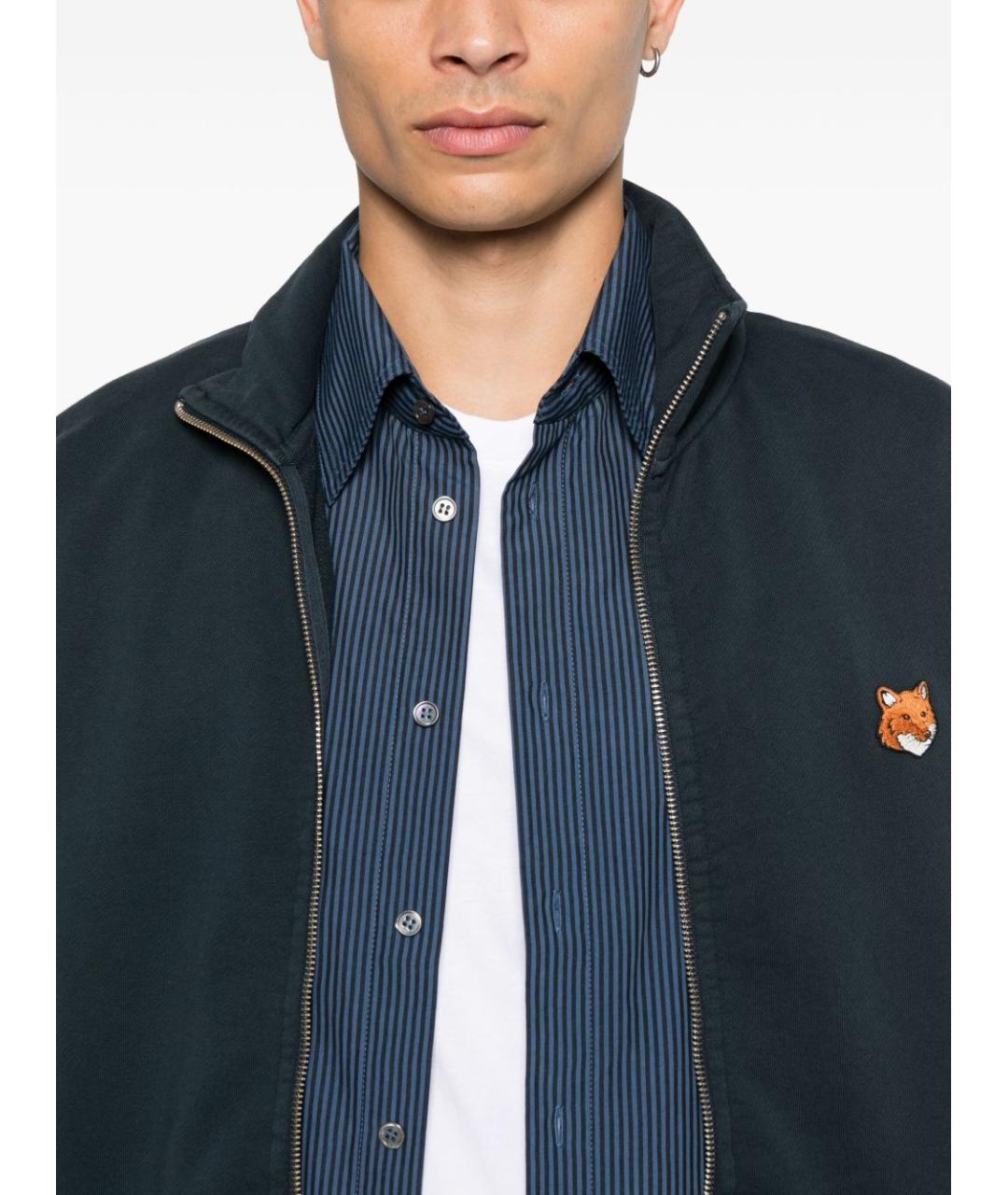 MAISON KITSUNE Синяя хлопковая куртка, фото 3