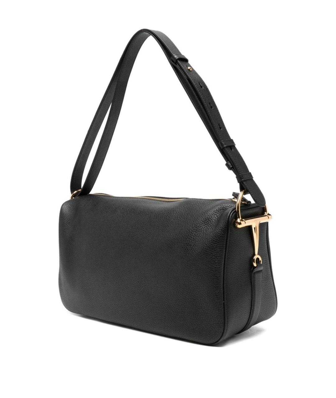 GUCCI Черная кожаная сумка через плечо, фото 2