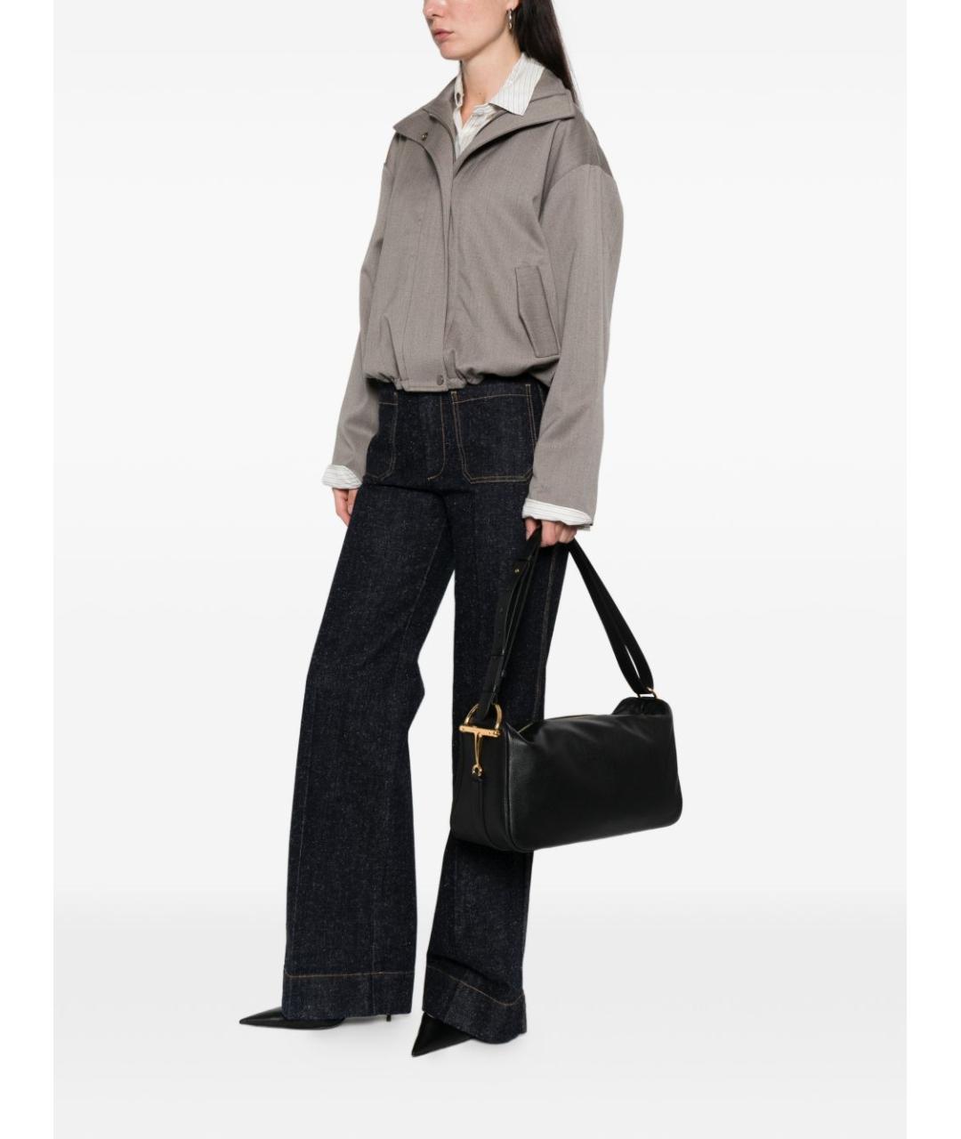 GUCCI Черная кожаная сумка через плечо, фото 4