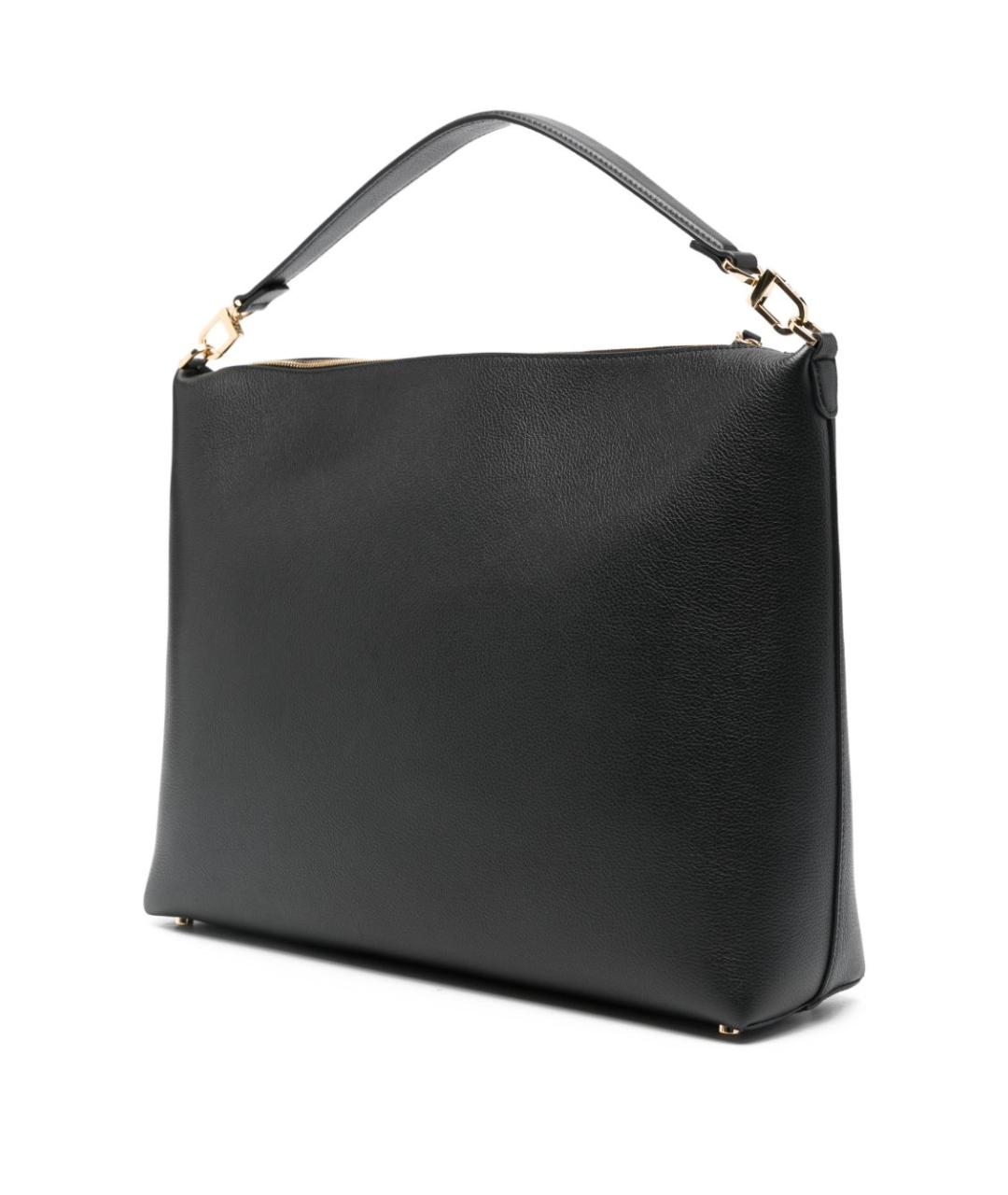 TOTEME Черная кожаная сумка через плечо, фото 3