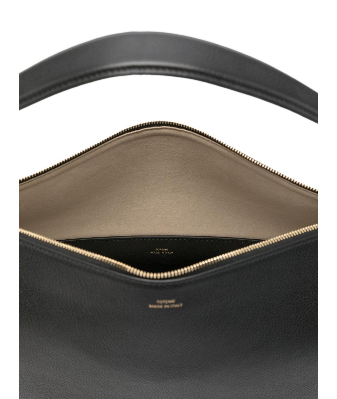 TOTEME Черная кожаная сумка через плечо, фото 4