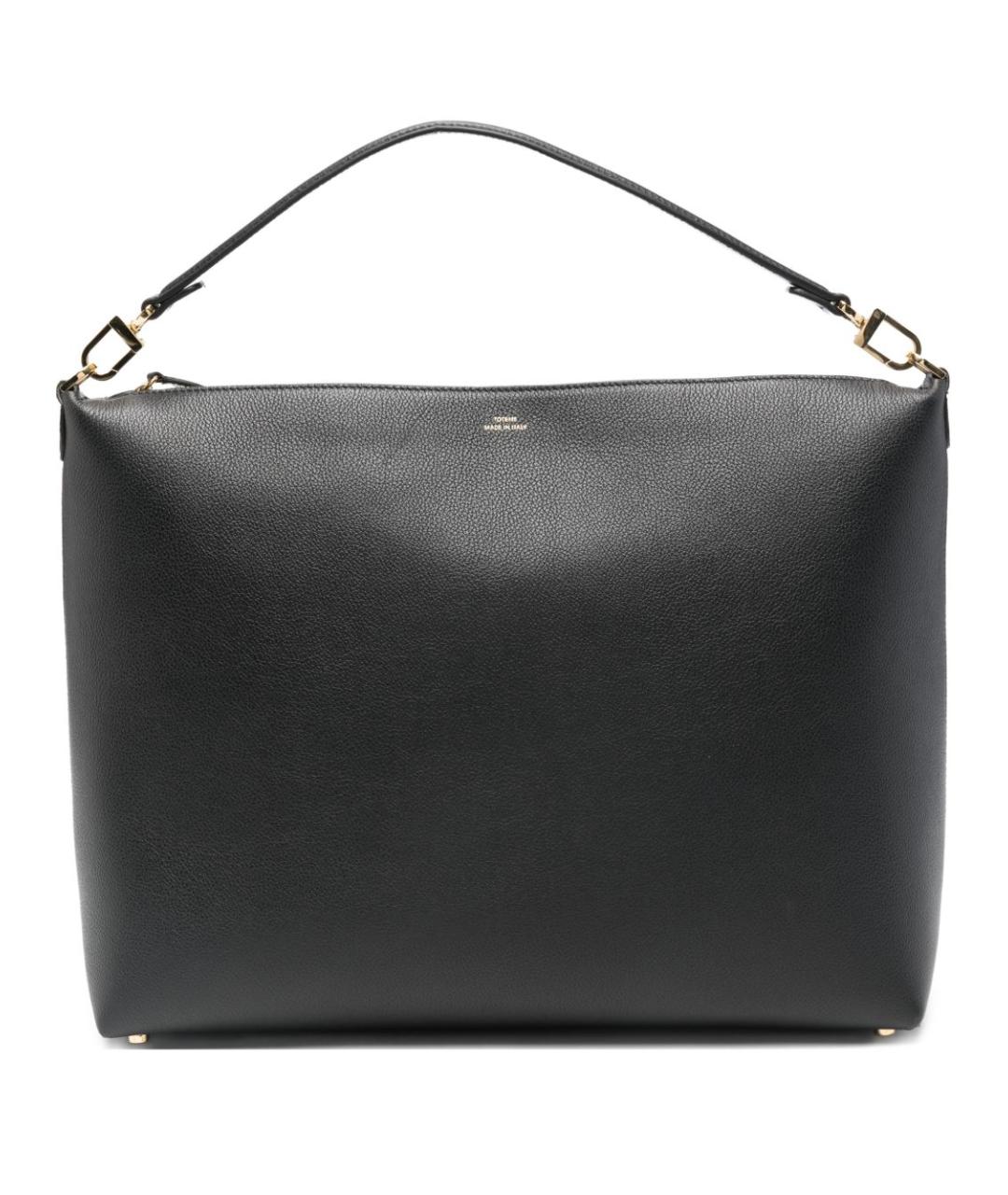 TOTEME Черная кожаная сумка через плечо, фото 1