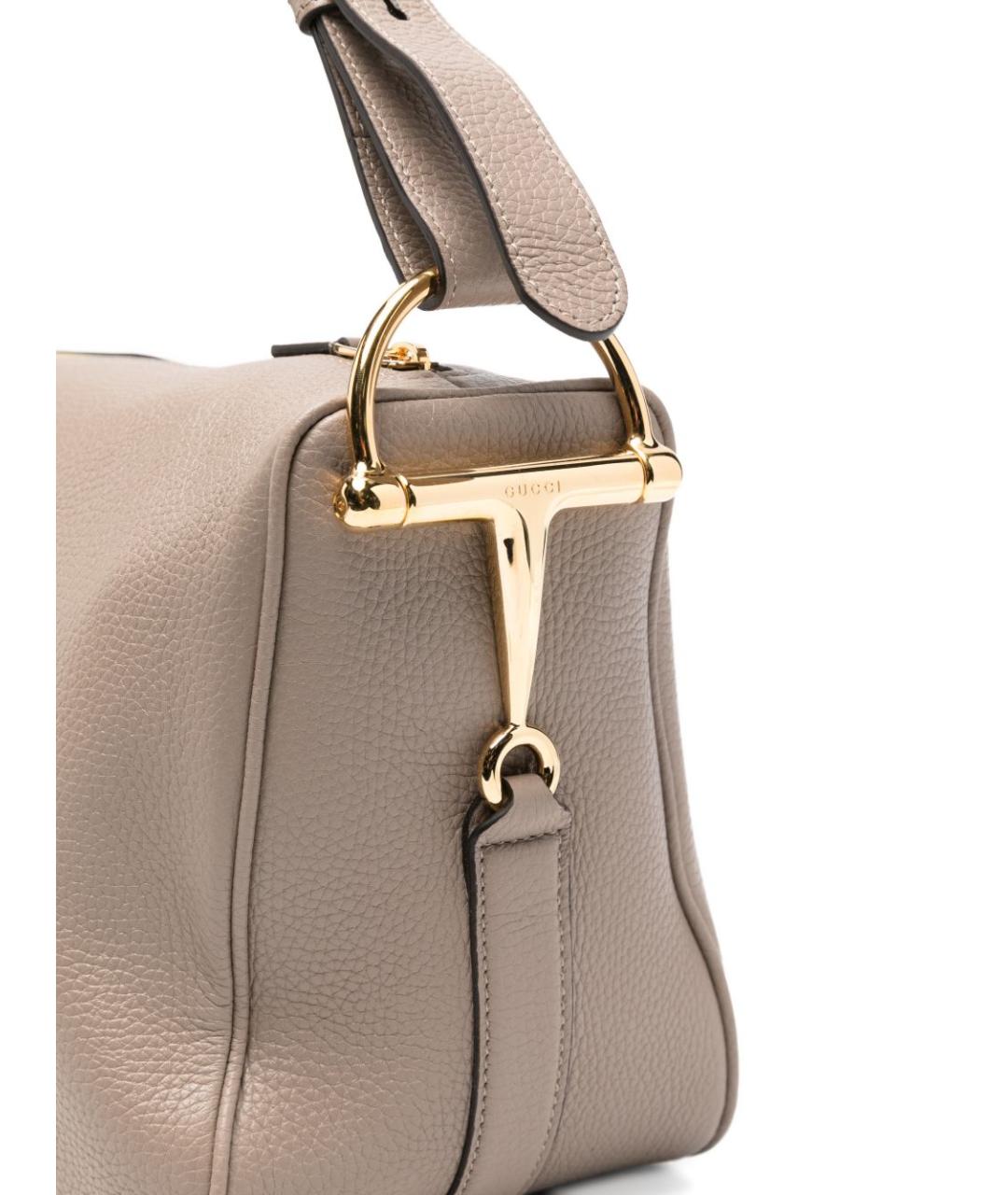 GUCCI Бежевая кожаная сумка через плечо, фото 2