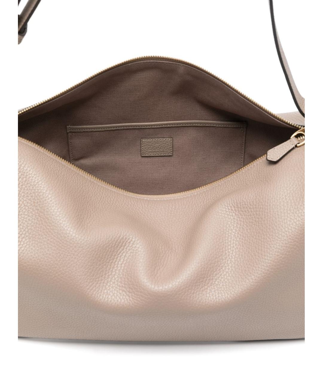 GUCCI Бежевая кожаная сумка через плечо, фото 5