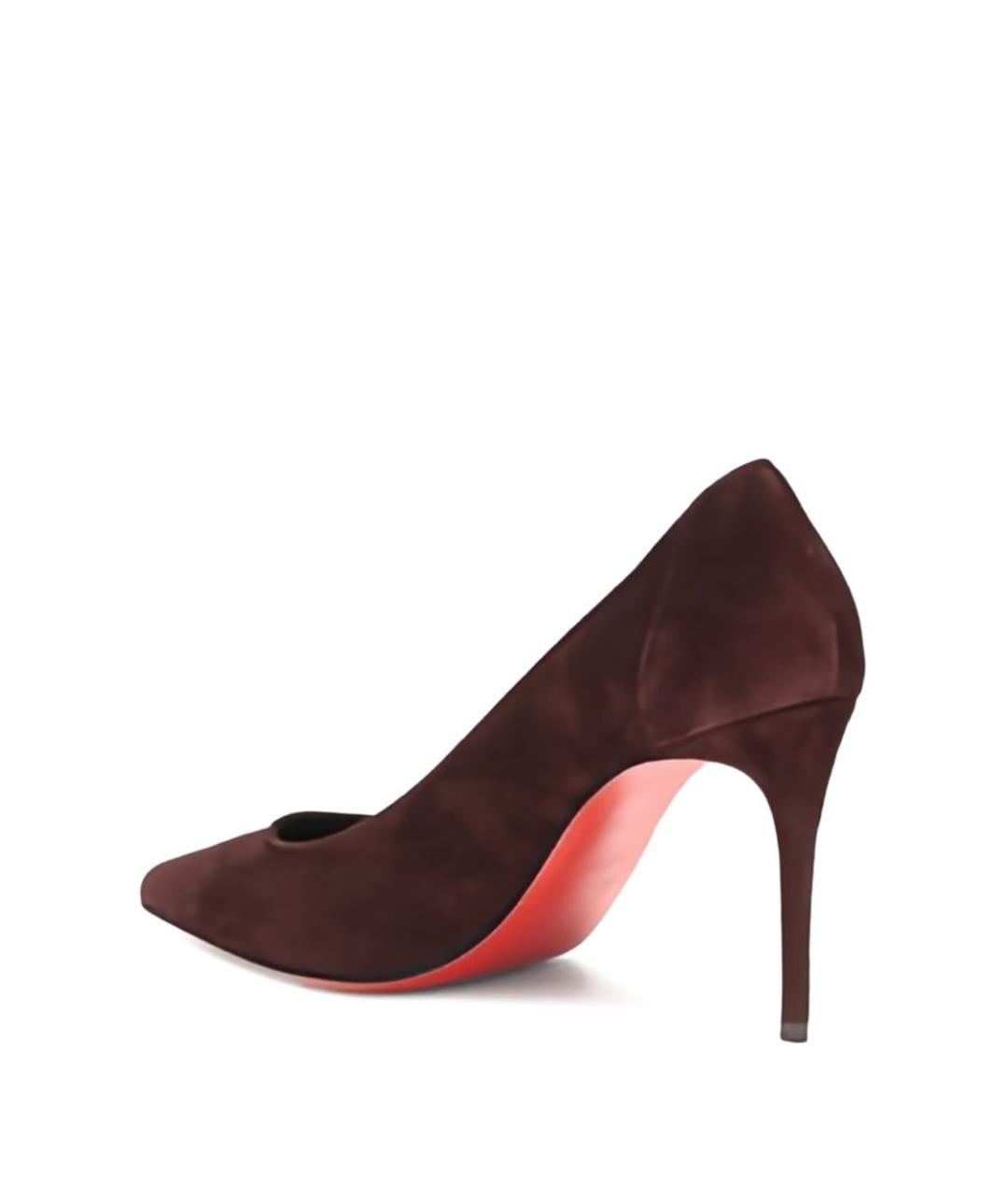 CHRISTIAN LOUBOUTIN Коричневые замшевые туфли, фото 4